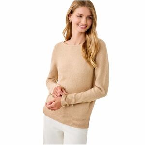 Lilly Pulitzer Lola Tan Gold Sequin Sweater Womens XS